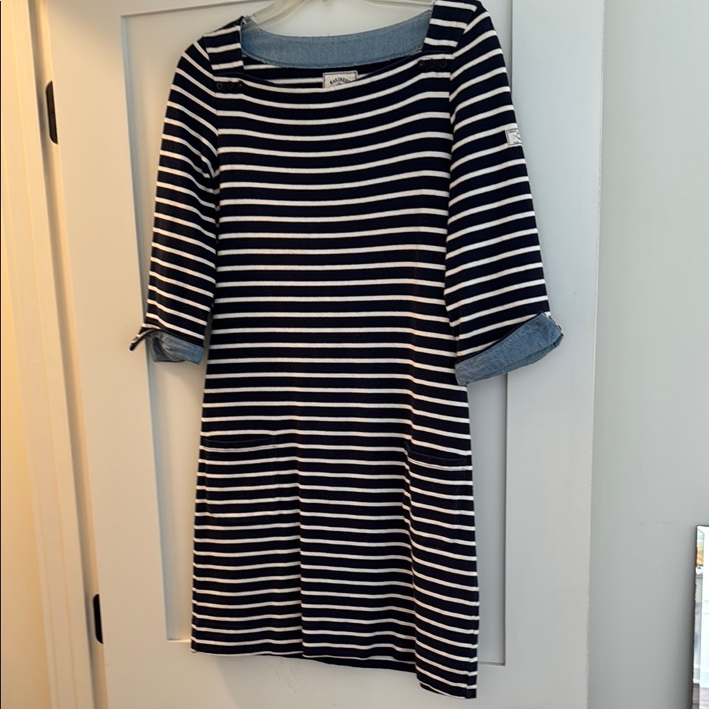 Joules Nautical Women's Striped Navy Dress